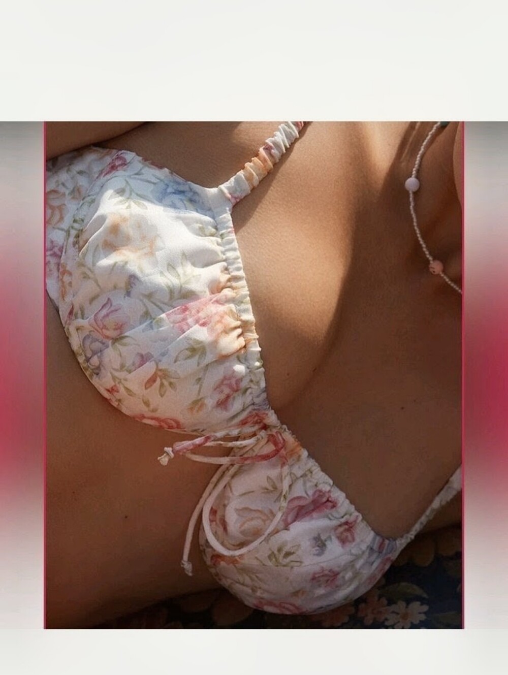 For Love & Lemons Rosie Floral Underwire Bra Size Large NWT